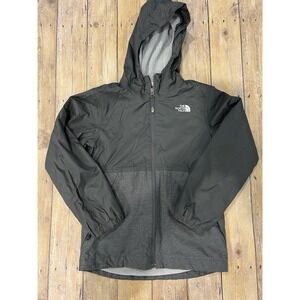 The North Face Boys Warm Storm Rain Jacket Black & Gray sz M 10/12